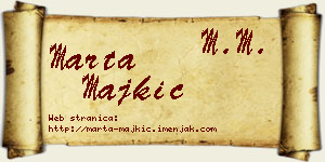 Marta Majkić vizit kartica
